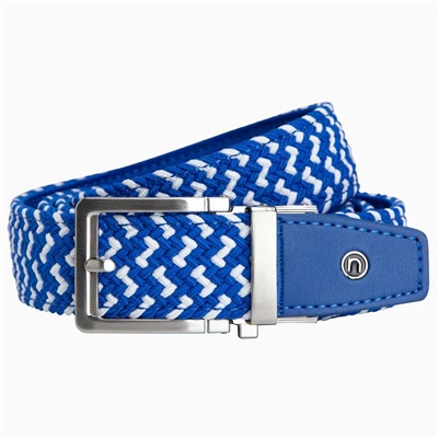 Nexbelt Braided Blue & White Golf Ratchet Belt for Sale